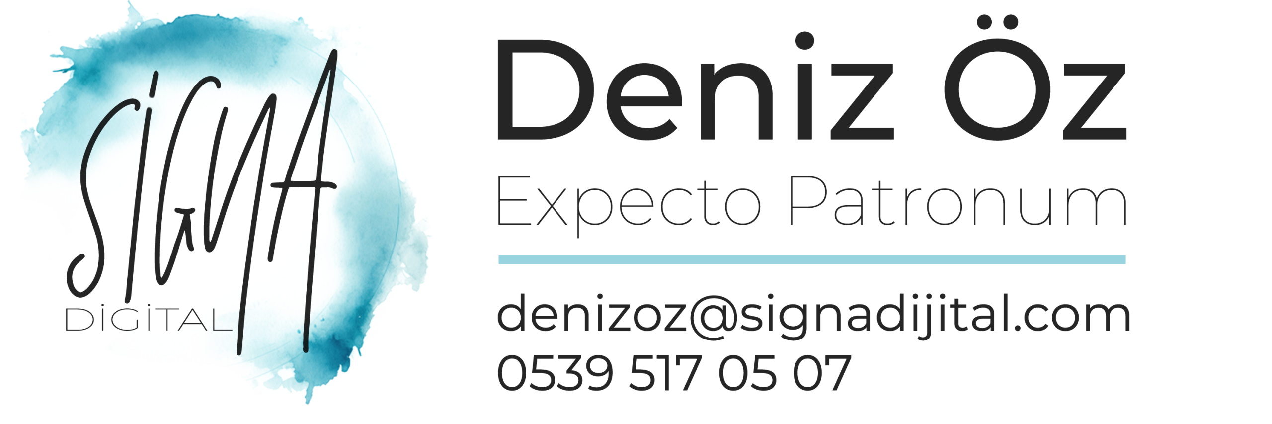Signa Dijital Kurucusu Deniz Öz İletişim Kartı: Expecto Patronum - denizoz@signadijital.com - 0539 517 05 07. Yeni nesil arama ve cevap motorlarında markaları kaynak haline getiren içerik ajansı.